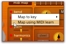 MIDI learn on a diode